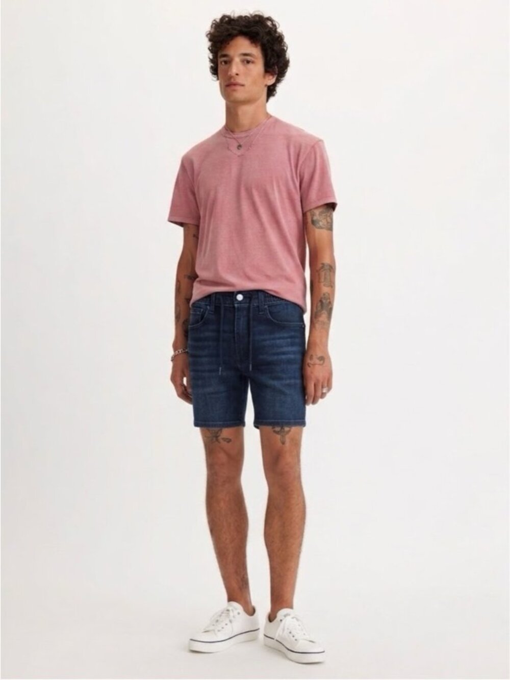 Levi Strauss Signature Men’s stretch waist Classic Denim Shorts Dark Wash sz 31